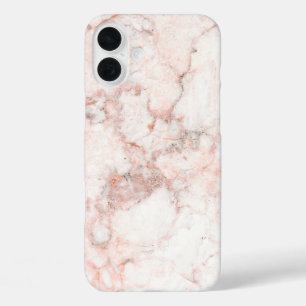 Funda iPhone 16 Plus Mármol blanco Rosa