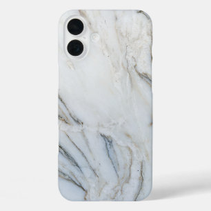 Funda iPhone 16 Plus Mármol blanco y negro