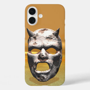 Funda iPhone 16 Plus Máscara de piedra