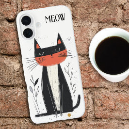 Funda iPhone 16 Plus Mau. Ilustracion de gatos seguro