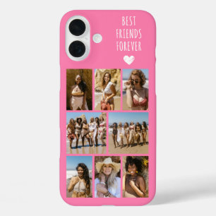 Funda iPhone 16 Plus Mejores Amigas Para Siempre 8 Foto Rosa