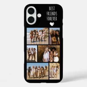Funda iPhone 16 Plus Mejores Amigos Para Siempre 6 Foto Negra