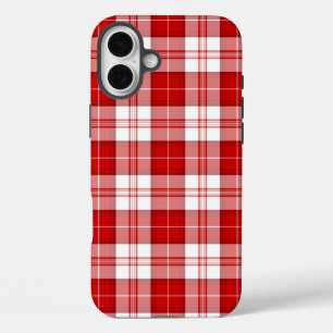 Funda iPhone 16 Plus Menzis tartán platillos rojos