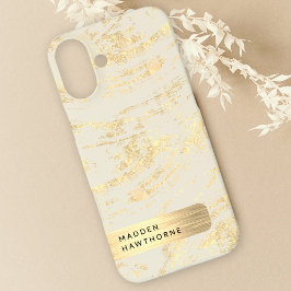 Funda iPhone 16 Plus Moderna y elegante Moda de Relieve metalizado Meta