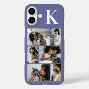 Funda iPhone 16 Plus Moderno 6 Foto Morado de Mascotas