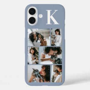 Funda iPhone 16 Plus Moderno 6 Foto Polvo Azul