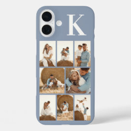 Funda iPhone 16 Plus Moderno 8 Azul Polvoriento Azul Claro