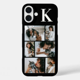 Funda iPhone 16 Plus Moderno Foto Negro 6 Mascotas