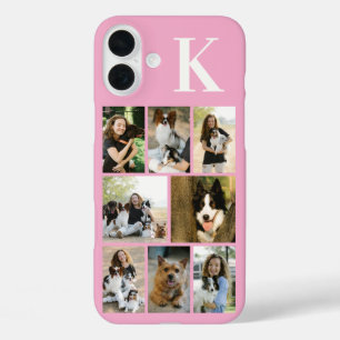 Funda iPhone 16 Plus Moderno Foto Rosa 8 Mascotas