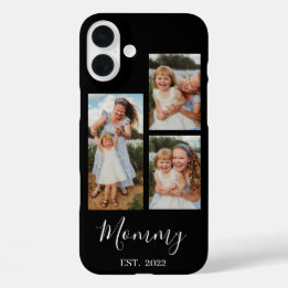 Funda iPhone 16 Plus Mom Established Modern Script Black 3 Photo