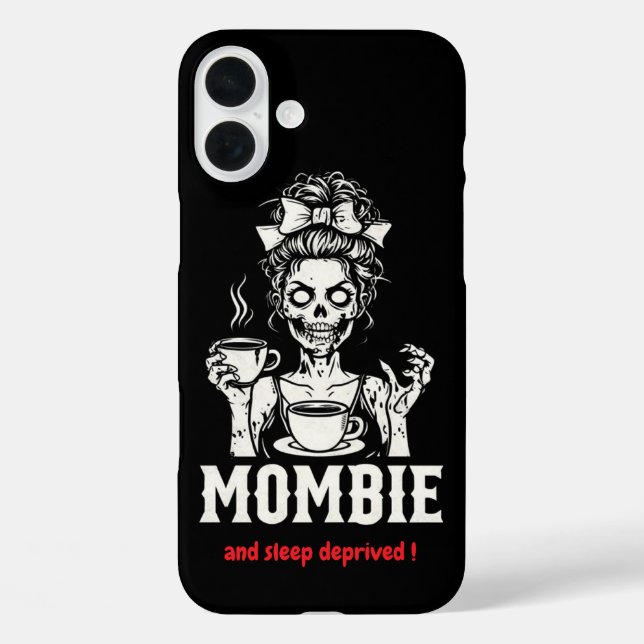 Funda iPhone 16 Plus MOMBIE y privación del sueño (Reverso )
