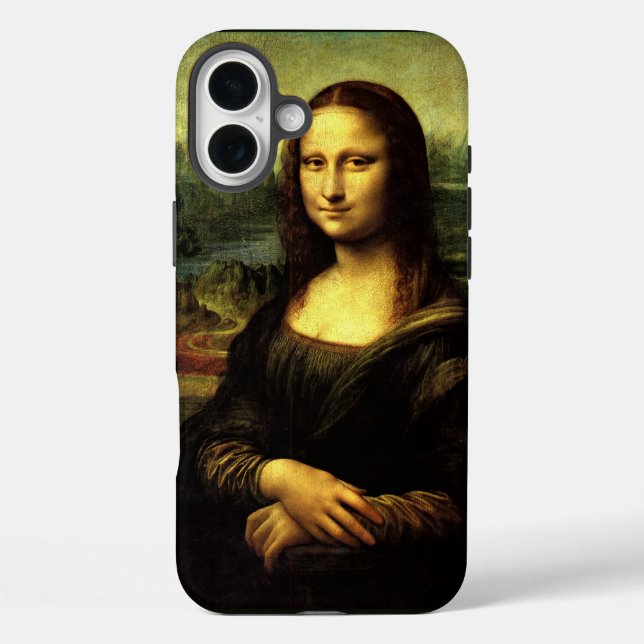 Funda iPhone 16 Plus Mona Lisa, pintura famosa, (Reverso )