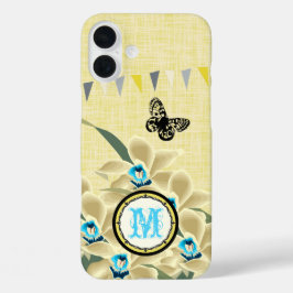 Funda iPhone 16 Plus Monograma Bunting Vintage Orchid iphone