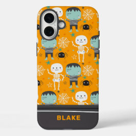 Funda iPhone 16 Plus Monstruos de Halloween personalizados