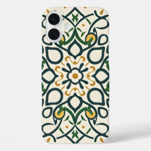 Funda iPhone 16 Plus mosaico floral, Mandala-Pattern