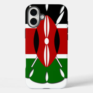 Funda iPhone 16 Plus Motif keniano redondo: Símbolo nacional