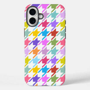 Funda iPhone 16 Plus Multicolor inalámbrico + Gran patrón blanco