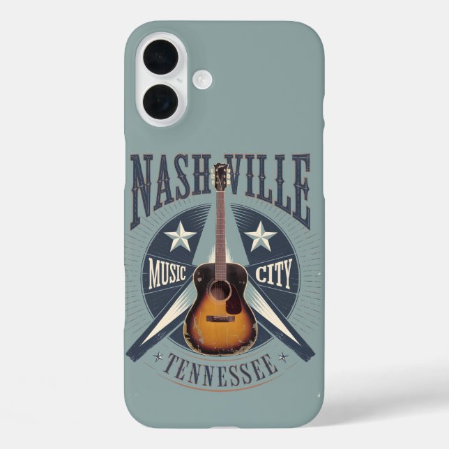 Funda iPhone 16 Plus Nashville, TN - Music City USA (Reverso )