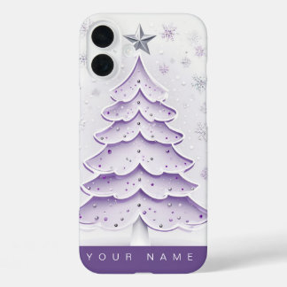 Funda iPhone 16 Plus Navidades morados