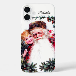 Funda iPhone 16 Plus Navideño Vintage Santa Claus