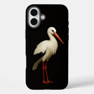 Funda iPhone 16 Plus Negro 4 Luxe iPhone 16 Plus, Cigüeña Elegante