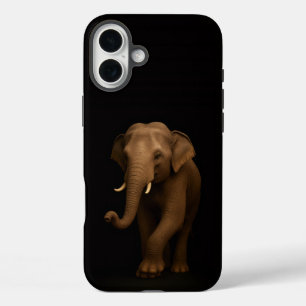 Funda iPhone 16 Plus Negro 4 Luxe iPhone 16 Plus, Elefante Indio