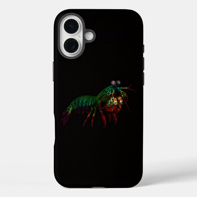 Funda iPhone 16 Plus Negro 4 Luxe iPhone 16 Plus, Gamba de Mantis (Reverso )