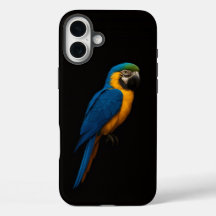 Negro 4 Luxe iPhone 16 Plus, Guacamayo Azul Amaril