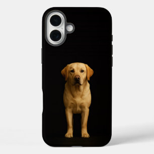 Funda iPhone 16 Plus Negro 4 Luxe iPhone 16 Plus, Labrador Minimalista