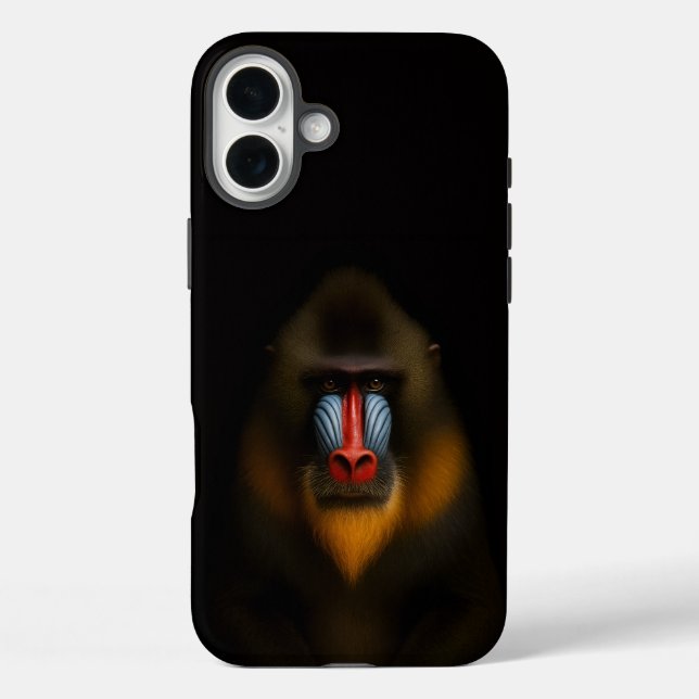 Funda iPhone 16 Plus Negro 4 Luxe iPhone 16 Plus, Mandril Mono (Reverso )