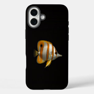 Funda iPhone 16 Plus Negro 4 Luxe iPhone 16 Plus, Pez Mariposa de Arrec