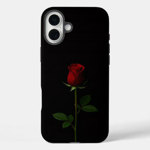 Funda iPhone 16 Plus Negro 4 Luxe iPhone 16 Plus, Rosa Roja Terciopelo