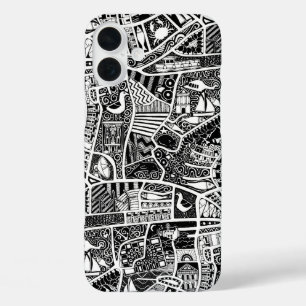 Funda iPhone 16 Plus negro marino rural