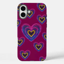 Funda iPhone 16 Plus Neon Anatomical Heart iPhone / iPad case