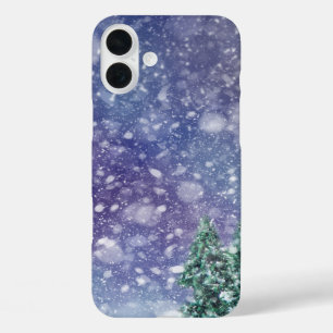 Funda iPhone 16 Plus Nieve brillante negra y blanca
