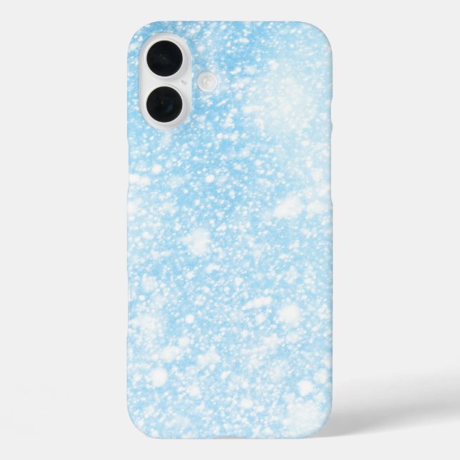 Funda iPhone 16 Plus Nieve brillante negra y blanca (Reverso )