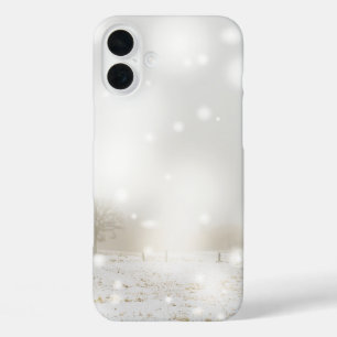 Funda iPhone 16 Plus Nieve brillante negra y blanca