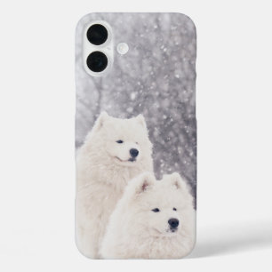 Funda iPhone 16 Plus Nieve brillante negra y blanca