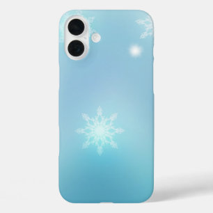 Funda iPhone 16 Plus Nieve brillante negra y blanca