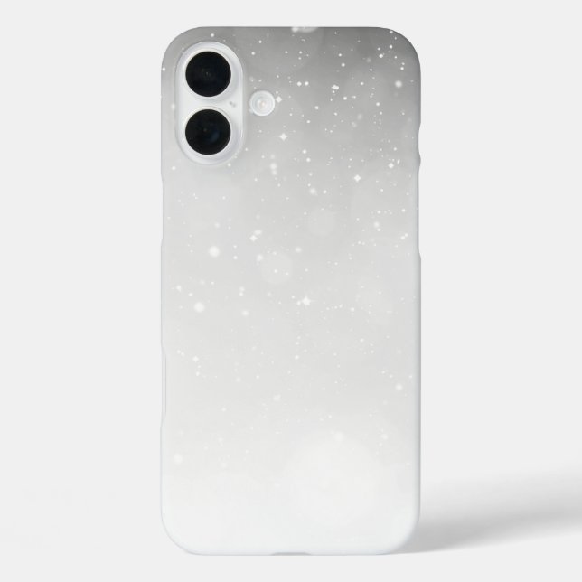 Funda iPhone 16 Plus Nieve brillante negra y blanca (Reverso )