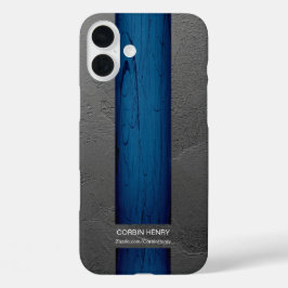 Funda iPhone 16 Plus Nombre de goteo azul Textura abstracta