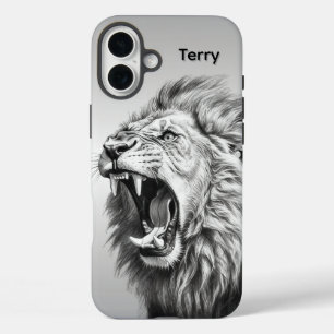 Funda iPhone 16 Plus Nombre personal Rugido del León