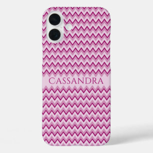 Funda iPhone 16 Plus Nombre personalizado Casos de teléfono de Chevron