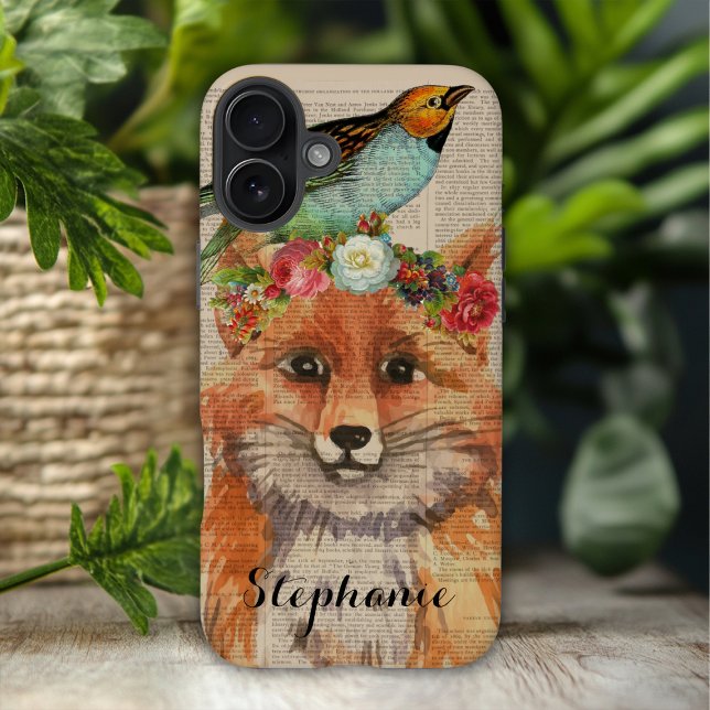 Funda iPhone 16 Plus Nombre personalizado de los amigos florales de col (Subido por el creador)