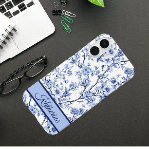 Funda iPhone 16 Plus Nombre personalizado Elegante Floral Francés Vinta