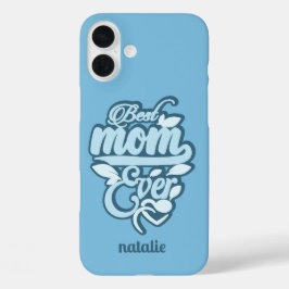 Funda iPhone 16 Plus Nombre personalizado "Mejor Mamá De La Historia"