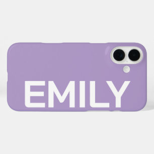 FUNDA iPhone 16 PLUS NOMBRE PERSONALIZADO MONOGRAMA MÍNIMO MODERNO ELEG