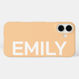 FUNDA iPhone 16 PLUS NOMBRE PERSONALIZADO MONOGRAMA MÍNIMO MODERNO ELEG