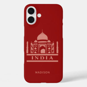 Funda iPhone 16 Plus Nombre y color personalizados de INDIA