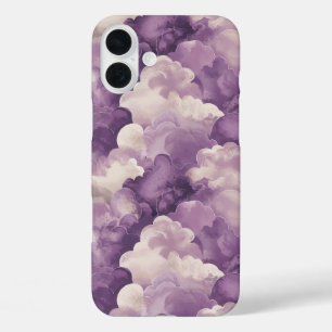 Funda iPhone 16 Plus Nubes de color púrpura de ensueño